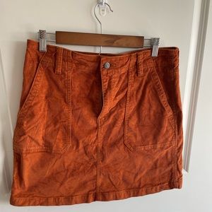 Burnt Orange Corduroy Skirt